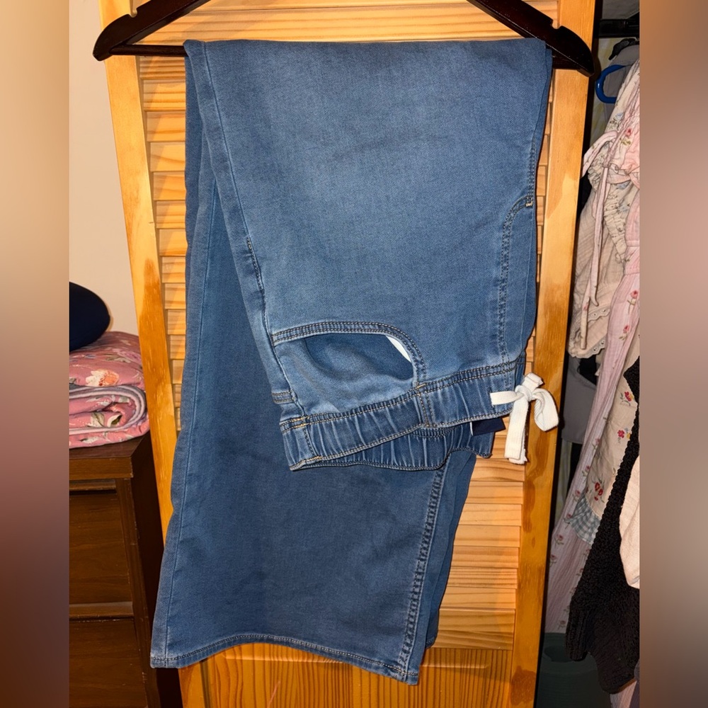 Mid Rise Knit Easy Baggy Jeans, gap, large, regular length